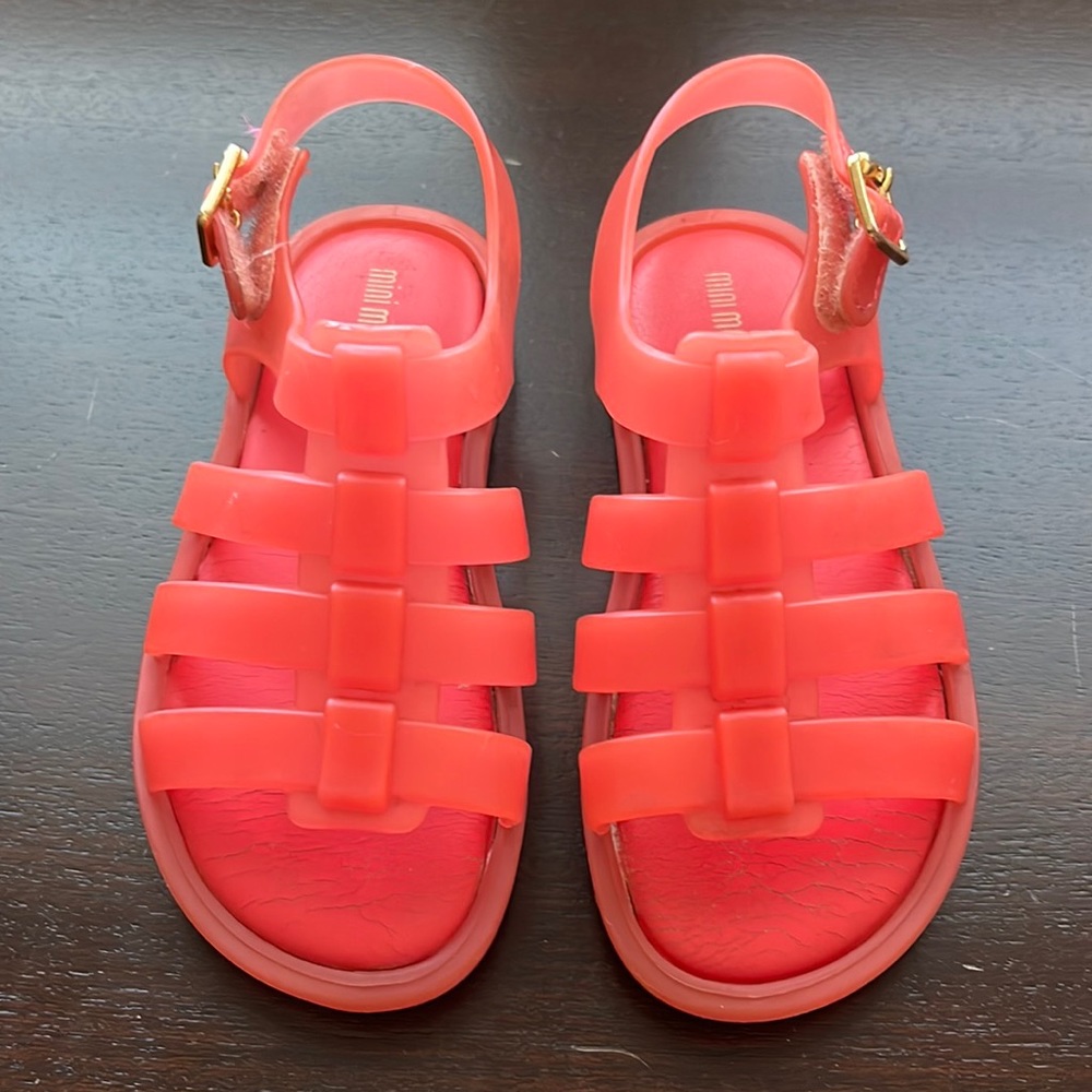 Mini Melissa Toddler Shoes Red Strappy Shoes Size 9